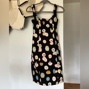 Anthropologie Maeve Fitted Square-Neck Mini Dress: Danielle Kroll Edition Xxs